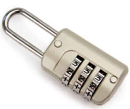 Hopkins Medical Products Mini Combination Lock Bright Nickel Steel Shackle 1/8 Inch Shackle - Each - 533470-EA