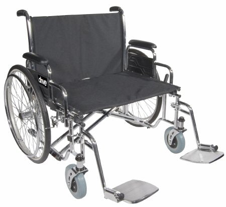 Drive Medical Bariatric Wheelchair drive™ Sentra EC Full Length Arm Elevating Legrest Black Upholstery 26 Inch Seat Width Adult 700 lbs. Weight Capacity - Each - STD26ECDFA-ELR-EA