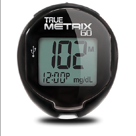Nipro Diagnostics Blood Glucose Meter True Metrix™ Go 4 Second Results Stores up to 500 Results No Coding Required - Case of 12 - RF4H01-01BK-CS