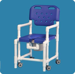 IPU Commode / Shower Chair Elite With Backrest 325 lbs. Weight Capacity - Each - ELT820B-EA