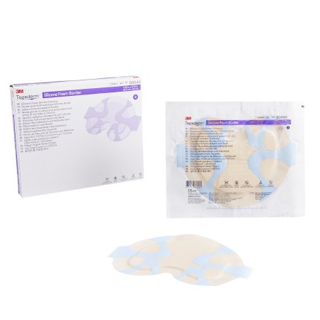 3M Foam Dressing 3M™ Tegaderm™ 7-1/4 X 8-3/4 Inch With Border Film Backing Silicone Adhesive Large Sacral Sterile - Case of 20 - 90648-CS
