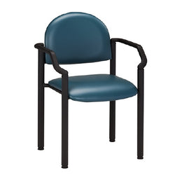Clinton Industries Side Chair Premium Series Black With Armrests Vinyl - Each - C-50B-3BK-EA
