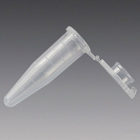 Globe Scientific Microcentrifuge Tube Round Bottom Plain 2 mL Without Color Coding Snap Cap Polypropylene Tube - Bag of 500 - 111562LK-BG