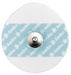 Ambu ECG Monitoring Electrode Ambu®White Sensor 4500M Foam Backing Radiolucent Snap Connector 30 per Pack - Pack of 60 - 4500M-H-PK