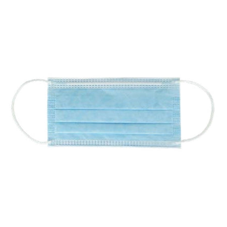 Aspen Surgical Products Procedure Mask FluidGard® Anti-fog Foam Pleated Earloops One Size Fits Most Blue NonSterile ASTM Level 3 Adult - Box of 50 - 14401-BX