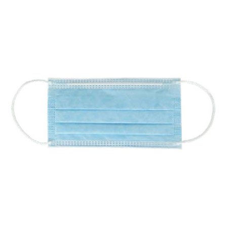 Aspen Surgical Products Procedure Mask FluidGard® Anti-fog Foam Pleated Earloops One Size Fits Most Blue NonSterile ASTM Level 3 Adult - Case of 500 - 14401-CS