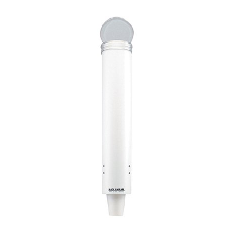 Lagasse Cup Dispenser San Jamar® White Plastic Pull 5 oz. Wall Mount - Each - SJMC4160WH-EA
