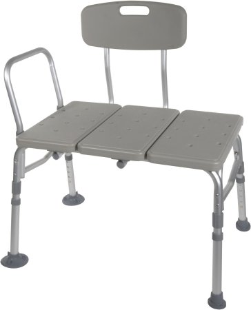 Drive Medical drive™ Knocked Down Bath Transfer Bench Arm Rail 17-1/2 to 21-1/2 Inch Seat Height 400 lbs. Weight Capacity - Each - 12011KD-1-EA