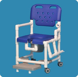 IPU Commode / Shower Chair Elite Drop Arms With Backrest 325 lbs. Weight Capacity - Each - ELT817 P FRLDA-EA