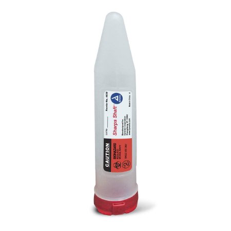 Dynarex Portable Sharps Container Dynarex® Translucent Base 1.22 D X 6.37 L Inch Vertical Entry 6 Needles - Case of 24 - 4630-CS