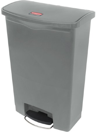 RJ Schinner Co Trash Can Rubbermaid® Streamline™ 24 gal. Rectangular Gray Plastic Step On - Each - 1883606-EA