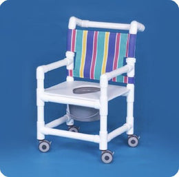 IPU Commode / Shower Chair ipu® Mesh Backrest with Pushbar 250 lbs. Weight Capacity - Each - PD SC25 P FS-EA