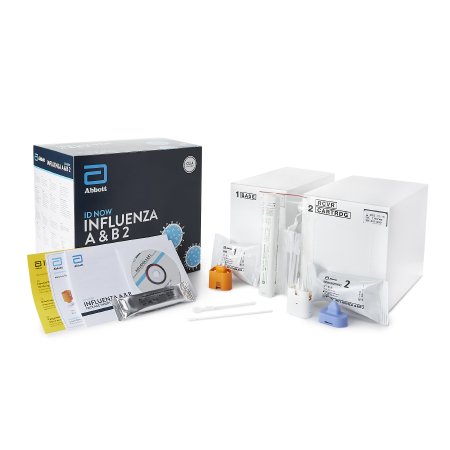 Abbott Rapid Dx North America LLC Respiratory Test Kit ID NOW™ Influenza A + B 2.0 Molecular Diagnostic Influenza A + B Nasal Swab / Nasopharyngeal Swab Sample 24 Tests CLIA Waived - KT/24 - 427000-KT