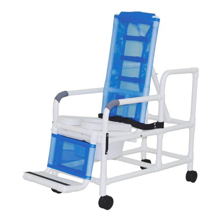 MJM International Commode / Shower Chair Tilt-N-Space PVC Frame - Each - 193-TIS-10-QT-C-EA