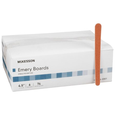 McKesson Emery Board McKesson Terra Cotta 4-1/2 Inch - Pack of 6 - 16-EB01-PK