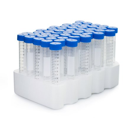 McKesson McKesson Centrifuge Tube Conical Bottom Plain 17 X 120 mm 15 mL Blue Screw Cap Polypropylene Tube - Case of 500 - 177-6286-CS
