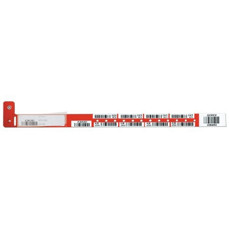 Precision Dynamics Identification Wristband Securline® Bloodband Permanent Snap Blood Transfusion - Box of 150 - 2436-16-PDB-BX