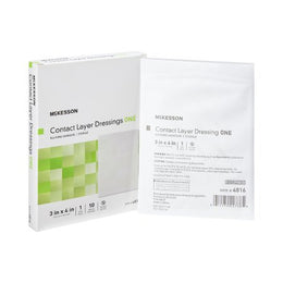 McKesson Wound Contact Layer Dressing McKesson Rectangle Sterile - Box of 10 - 4816-BX