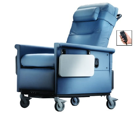 Champion Manufacturing Bariatric Power Recliner/Transporter 56 Series Colonial Blue Vinyl 5 Inch Casters - Each - 56PT45-7-EA