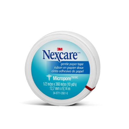 3M Medical Tape Nexcare™ Micropore™ White 1/2 Inch X 10 Yard Paper NonSterile - Case of 72 - 530-P1/2-CS