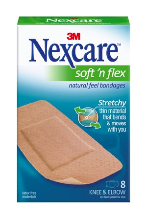 3M Adhesive Strip Nexcare™ Soft 'n Flex 2 X 4 Inch Fabric Rectangle Tan Sterile - Case of 192 - 571-08-CS