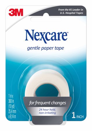 3M Medical Tape Nexcare™ Gentle White 1 Inch X 10 Yard Paper NonSterile - Box of 24 - 781-1PK-BX