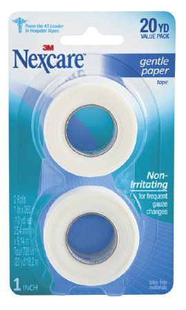 3M Medical Tape Nexcare™ Gentle White 1 Inch X 10 Yard Paper NonSterile - Pack of 2 - 781-2PK-PK