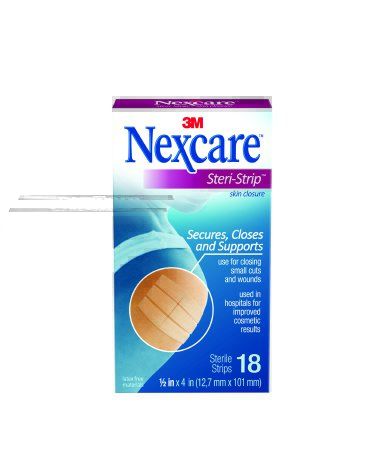 3M Skin Closure Strip Nexcare™ Steri-Strip™ 1/2 X 4 Inch Ventilated Strip White - Box of 3 - H1547-BX