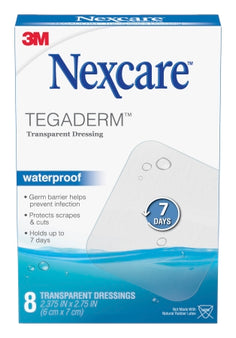 3M Transparent Film Dressing Nexcare™ Tegaderm™ 2-3/8 X 2-3/4 Inch 2 Tab Delivery Rectangle Sterile - Case of 96 - H1624-CS