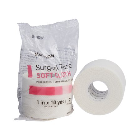 McKesson Perforated Medical Tape McKesson White 1 Inch X 10 Yard Soft Cloth NonSterile - Pack of 2 - 172-49210-PK