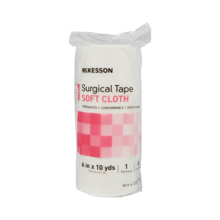 McKesson Perforated Medical Tape McKesson White 6 Inch X 10 Yard Soft Cloth NonSterile - Case of 6 - 172-49260-CS