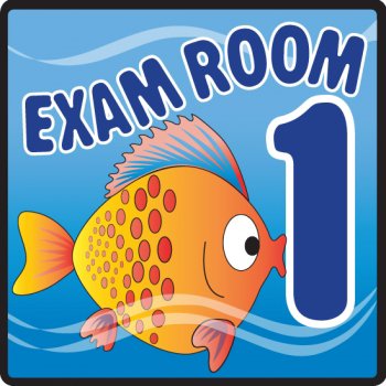 Clinton Industries Door Sign Room Sign Clinton™ Exam Room 1 - Each - EXO-1-EA