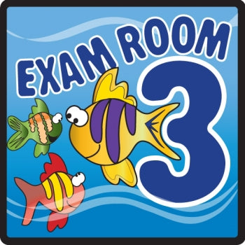 Clinton Industries Door Sign Room Sign Clinton™ Exam Room 3 - Each - EXO-3-EA