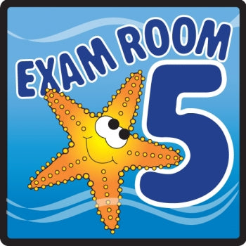 Clinton Industries Door Sign Room Sign Clinton™ Exam Room 5 - Each - EXO-5-EA