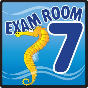 Clinton Industries Door Sign Room Sign Clinton™ Exam Room 7 - Each - EXO-7-EA