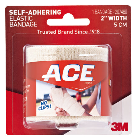3M Elastic Bandage 3M™ ACE™ 3 Inch Width Self-Adherent Closure Tan NonSterile Standard Compression - Box of 3 - 207460-BX