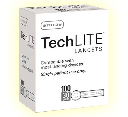 Arkray USA Lancet for Lancing Device TechLite® 30 Gauge Non-Safety Twist Off Cap Finger - Case of 24 - 880130-CS