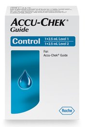 Roche Diabetes Care Blood Glucose Control Solution Accu-Chek® Guide 2 X 2.5 mL Level 1 & 2 - Case of 6 - 07748906001-CS