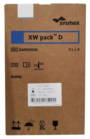 Sysmex America Reagent Diluent XW Pack D Hematology Diluent For Sysmex XW-100™ Automated Hematology Analyzer 2 X 2 Liter - Box of 1 - ZA900005-BX