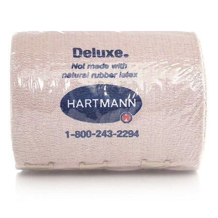Hartmann Elastic Bandage Deluxe® 4 Inch X 5-1/2 Yard Clip Detached Closure Tan Sterile Standard Compression - Case of 20 - 27400000-CS