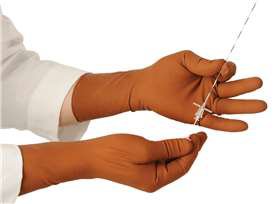 Alimed Radiation Reducing Glove XGuard® RR1 Size 6 Sterile Pair Latex / Lead Extended Cuff Length Textured Fingertips Brown Not Chemo Approved - Box of 5 - 2970012746-BX