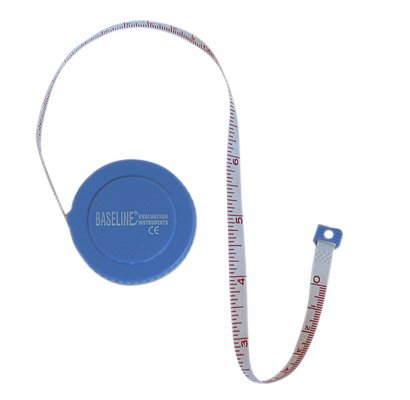 Fabrication Enterprises Measurement Tape Baseline® 72 Inch Woven Fabric / Plastic Casing Reusable Inches / Centimeters - Box of 25 - 12-1211-25-BX