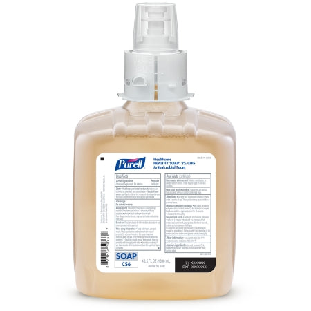 GOJO Antimicrobial Soap Purell® Healthy Soap® Foaming 1,200 mL Dispenser Refill Bottle Unscented - Case of 3 - 6581-02-CS