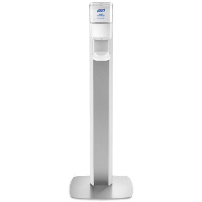 GOJO Hand Hygiene Dispenser Purell® Messenger® ES6 White ABS Plastic Automatic 1200 mL Floor Mount - Case of 1 - 7306-DS-SLV-CS