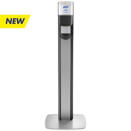 GOJO Hand Hygiene Dispenser Purell® Messenger® ES6 Graphite ABS Plastic Automatic 1200 mL Floor Stand - Case of 1 - 7316-DS-SLV-CS