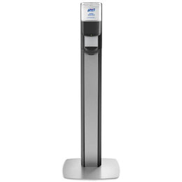 GOJO Hand Hygiene Dispenser Purell® Messenger® ES8 Graphite ABS Plastic Automatic 1200 mL Floor Stand - Case of 1 - 7318-DS-SLV-CS