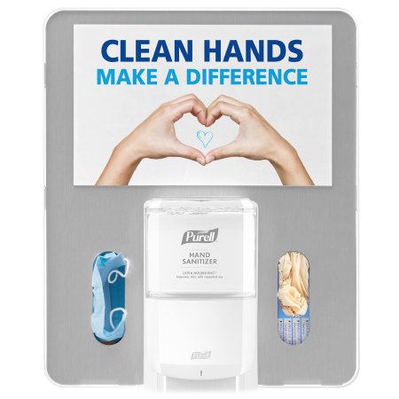 GOJO Floor Stand Bracket Purell® Messenger™ White, 8-1/2 X 14 Inch - Case of 1 - 7399-HB-SLV-CS