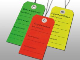Elkay Plastics Equipment Tag For DME/HME Equipment Lemon 2-31/100- X 4-3/4 Inch 2-31/100- X 4-3/4 Inch Card Stock 500 per Case - Case of 1 - TREL-CS