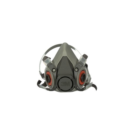3M 3M™ 6000 Reusable Respirator Industrial Half Face 4 Point Adjustable Head Strap Medium Gray / White - Case of 24 - 7000001933-CS
