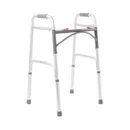McKesson Folding Walker Adjustable Height McKesson Aluminum Frame 350 lbs. Weight Capacity 32 to 39 Inch Height - Case of 1 - 146-10200-4-CS